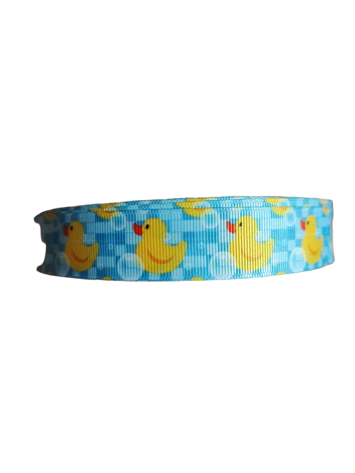 Bathtub Duckie (Blue) Nylon Dog Collar
