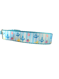 Anchors and Fish Nylon Dog Collar