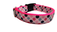 Polka Dots Pattern Nylon Dog Collar