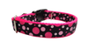 Pink Polka Dots Pattern Nylon Dog Collar