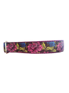 Pink & Blue Flowers Nylon Dog Collar