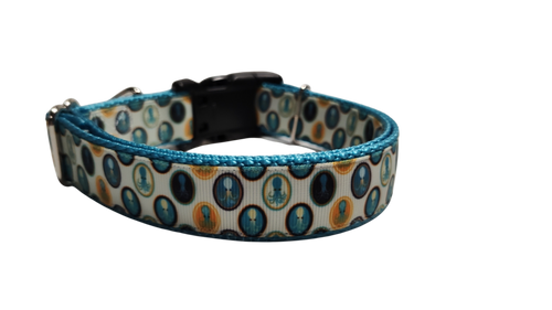 Squid Portraits Nylon Dog Collar