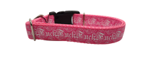 Fuck Pink Nylon Dog Collar