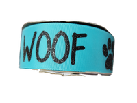 1.5" Wide Woof Nylon Dog Collar