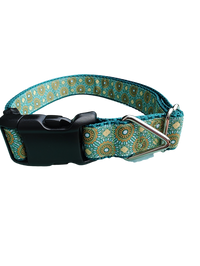 Green/Yellow Tribal Green Nylon Dog Collar MD, LG, XL, Leash