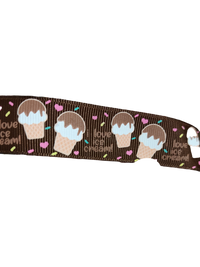 I Love Ice Cream Nylon Dog Collar