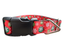 Snowflake Polka Dots Nylon Dog Collar
