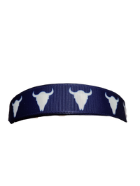Bull Skull Nylon Dog Collar