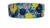 1.5" Wide Blue & Yellow Floral Nylon Dog Collar