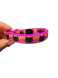 1/2" Black Cat Nylon Dog / Cat Collar