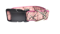 Pink Camo Nylon Dog Collar