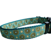 Green/Yellow Tribal Green Nylon Dog Collar MD, LG, XL, Leash