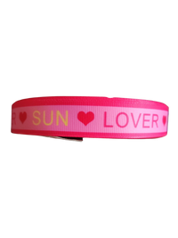 Sun Lover Pink Nylon Dog Collar