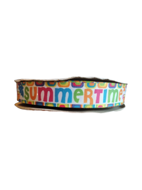 Summertime Neon Nylon Dog Collar