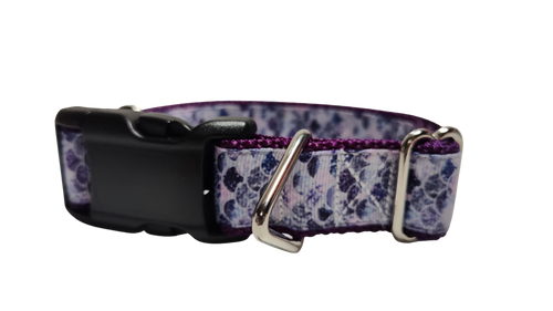 Purple Scales Nylon Dog Collar