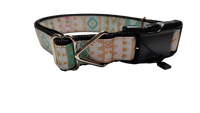 White and Gold Tribal Nylon Dog Collar
