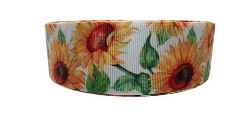 1.5" Wide Sunflowers Nylon Dog Collar
