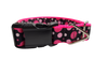 Pink Polka Dots Pattern Nylon Dog Collar
