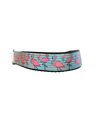 Flamingo Stripes Nylon Dog Collar