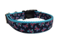 Pink and Blue Butterflies Nylon Dog Collar
