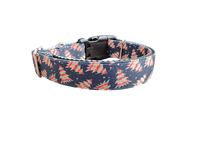 Striped Trees Christmas Nylon Dog Collar