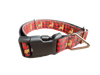 Red Plaid Deer Nylon Dog Collar