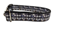 Grey Mosaic Nylon Dog Collar