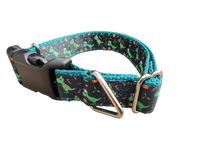Christmas T Rex Tree Nylon Dog Collar