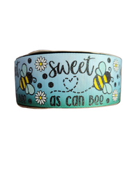 1.5" Wide Sweet As Can Bee Nylon Dog Collar