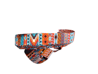 Orange Tribal Nylon Dog Collar