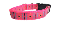 Pink Tribal 2 Nylon Dog Collar