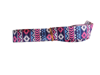 Pink Blue Tribal Nylon Dog Collar