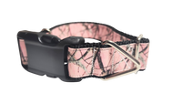 Pink Camo Nylon Dog Collar
