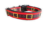 Santa Belt Christmas Nylon Dog Collar