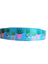 Potted Cacti Nylon Dog Collar