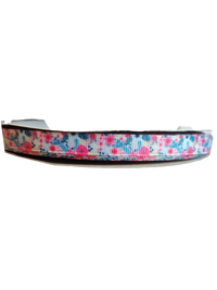 1/2" Bright Floral Nylon Dog Collar
