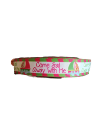 Come Sail Away With Me Nylon Dog Collar