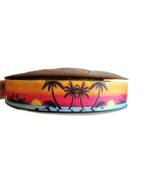 Neon Sunsets Nylon Dog Collar