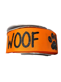 1.5" Wide Woof Nylon Dog Collar