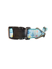 Anchors and Fish Nylon Dog Collar