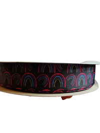 Neon Rainbow Nylon Dog Collar