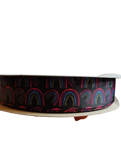 Neon Rainbow Nylon Dog Collar