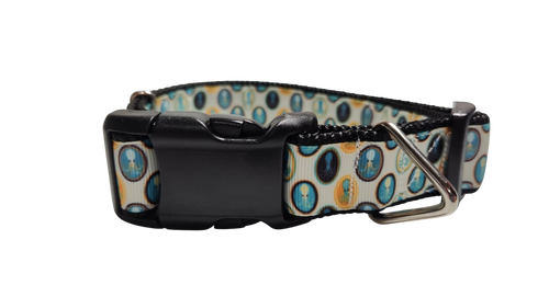 Squid Portraits Nylon Dog Collar