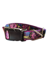 Pink & Blue Flowers Nylon Dog Collar
