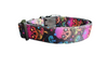 Mushrooms and Skulls Nylon Dog Collar