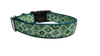 Moroccan Green Pattern Nylon Dog Collar