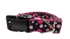 Pink Polka Dots Pattern Nylon Dog Collar