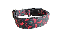 Christmas Cardinal Nylon Dog Collar