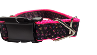 Colorful Pawprints Nylon Dog Collar