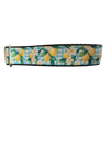 Gingham Lemons Nylon Dog Collar